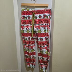 Dr. Seuss Grinch Kids Pajama Bottoms - Red and Green